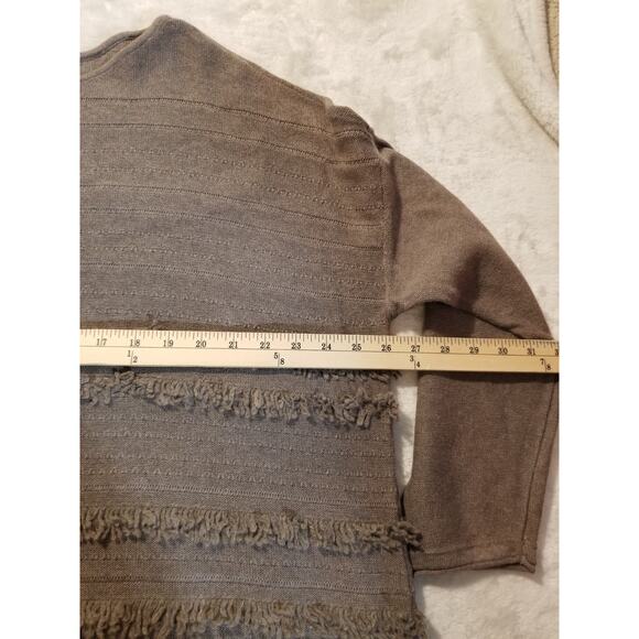 J. JILL Brown Textured Sweater XL Tall Brown Long Sleeve Round Neck Wool Blend - Picture 7 of 7